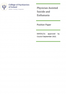 CPsychI Position Paper - Physician Assisted Suicide and Euthanasia
