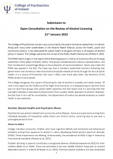 CPsychI Submission to Dept of Justice Open Consultation on Review of Alcohol Licensing 21 Jan 2022